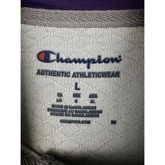 Washington Huskies Champion Pullover Half Zip Lightweight Gray Mens Large NCAA - Picture 5 of 7